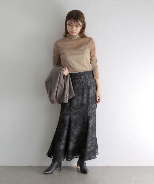 「La TOTALITE」 ロングスカート 38 ブラック レディース_画像4