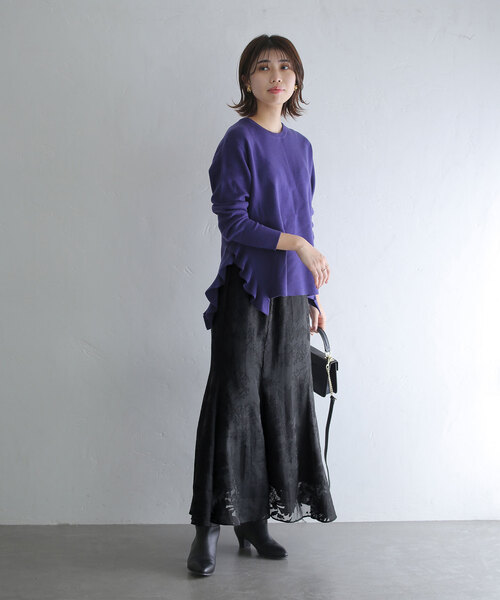 「La TOTALITE」 ロングスカート 38 ブラック レディース_画像8