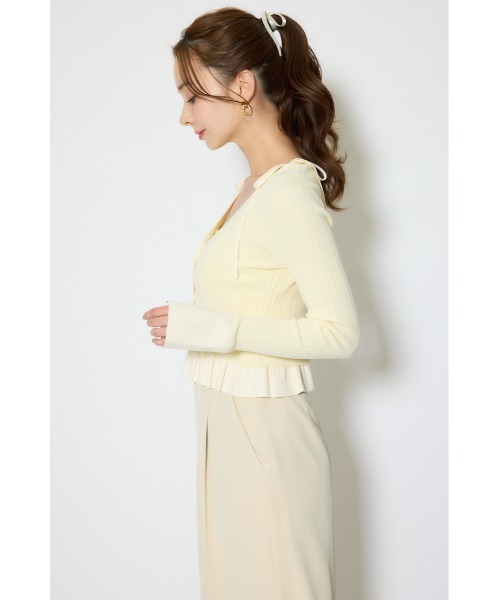 rienda（リエンダ） ニット セーター ペプラムキャミセットニット
