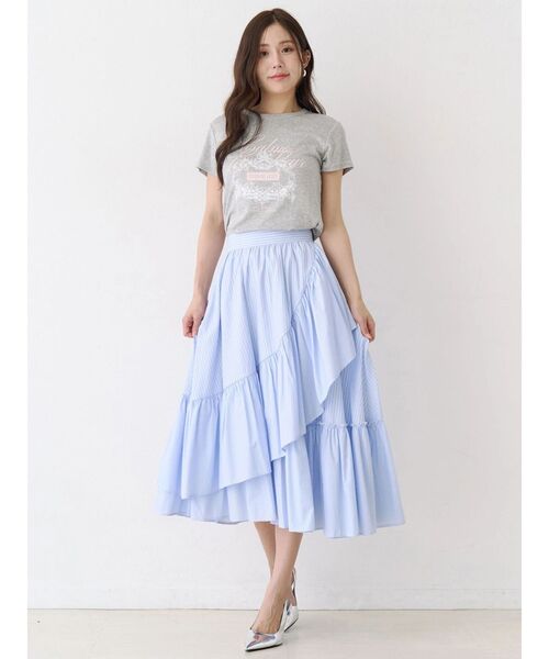 CALNAMUR（カルナムール） ロング スカート アシメフリルスカート