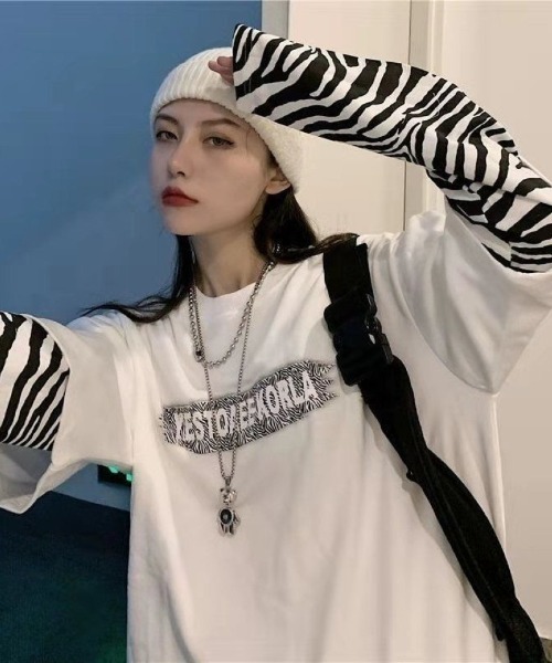 tシャツ ゼブラ柄レイヤード T シャツ レディース : ZOZOTOWN Yahoo!店