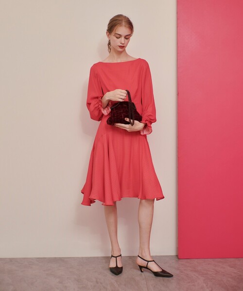 「LOULOU WILLOUGHBY」 長袖ワンピース 2 ピンク レディース_画像5