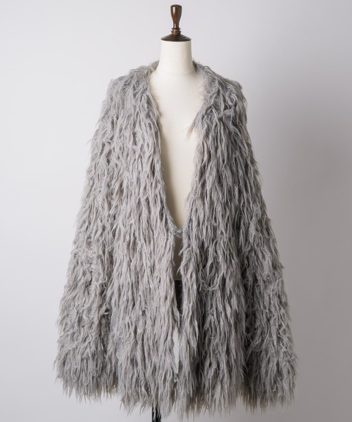 「J1U by LA BELLE ETUDE」 ニットカーディガン FREE グレー レディース_画像2