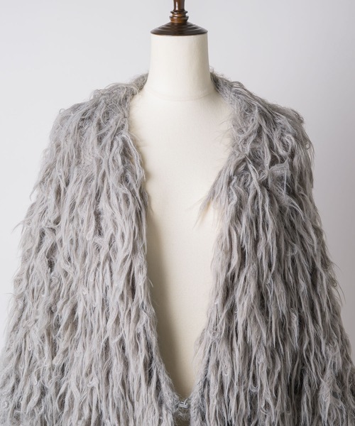 「J1U by LA BELLE ETUDE」 ニットカーディガン FREE グレー レディース_画像5