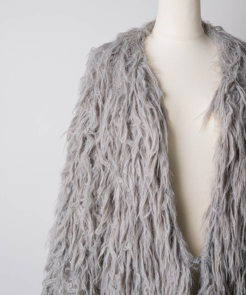 「J1U by LA BELLE ETUDE」 ニットカーディガン FREE グレー レディース_画像6