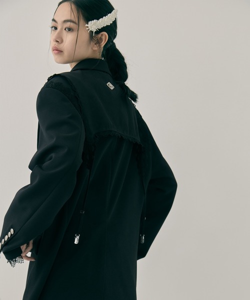 ジャケット・アウター ART&SCIENCE Side gather coat dress Black tanakadaisuke（タナカダイスケ） コート アウター 「tanakadaisuke