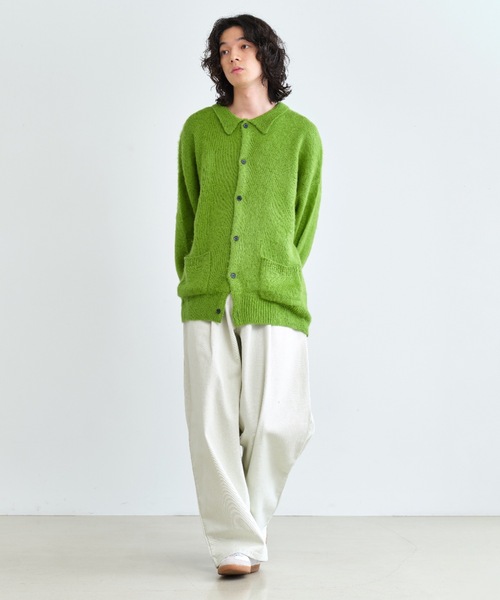 「SINSS」 ニットカーディガン SMALL グリーン メンズ_画像8