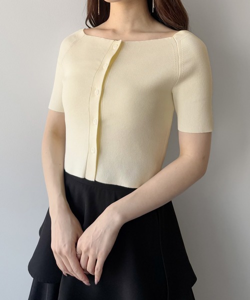 「mipiarl」 ニットカーディガン LARGE ブラック レディース_画像2