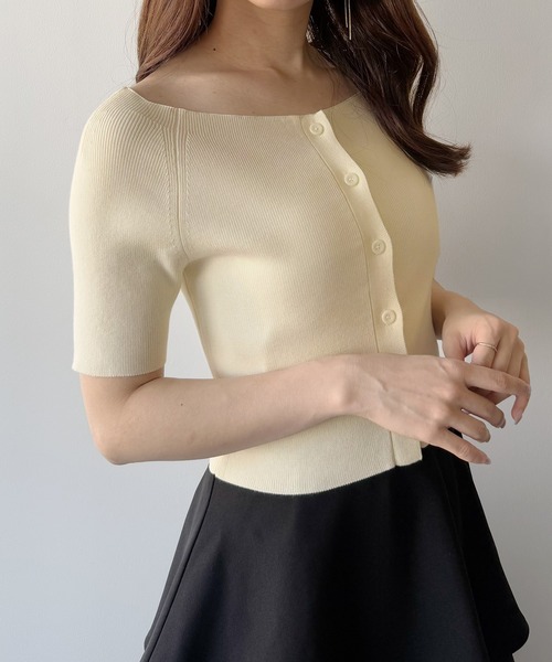 「mipiarl」 ニットカーディガン LARGE ブラック レディース_画像4