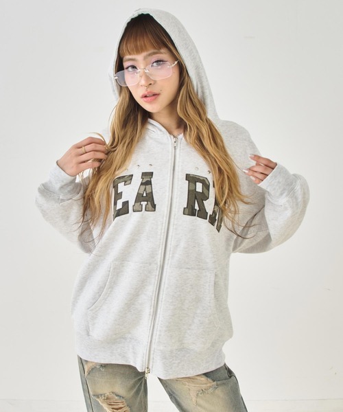 ニコ＆すあまちゃん専用　パーカー＆タンクトップ ANAP（アナップ） パーカー 裏毛カモフラワッペン貼り付けWジップ