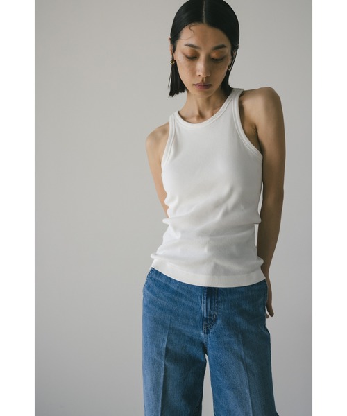 「STYLEMIXER」 ノースリーブトップス MEDIUM チャコールグレー レディース_画像3
