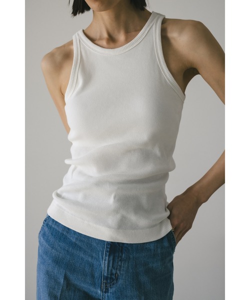 「STYLEMIXER」 ノースリーブトップス MEDIUM チャコールグレー レディース_画像4