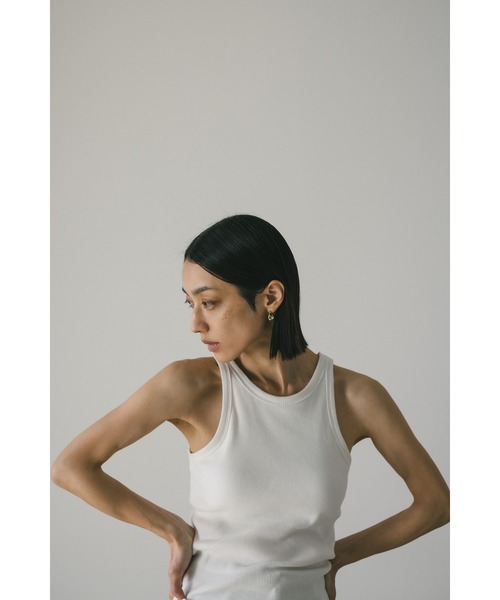 「STYLEMIXER」 ノースリーブトップス MEDIUM チャコールグレー レディース_画像7