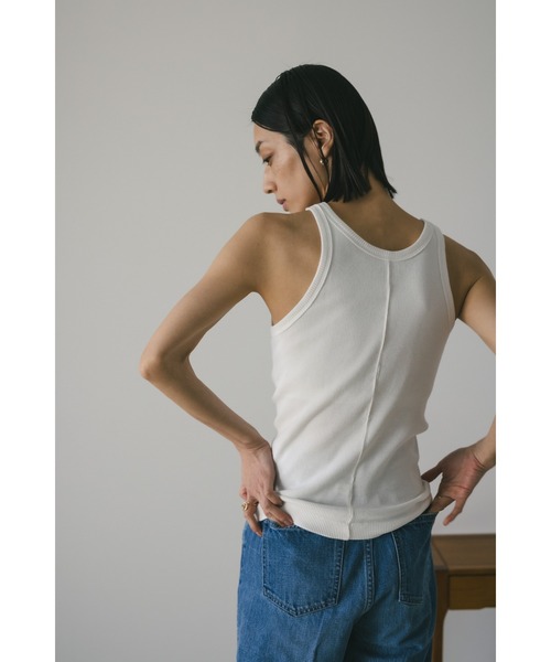 「STYLEMIXER」 ノースリーブトップス MEDIUM チャコールグレー レディース_画像8