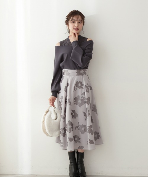 「PROPORTION BODY DRESSING」 フレアスカート SMALL グレー レディース_画像2