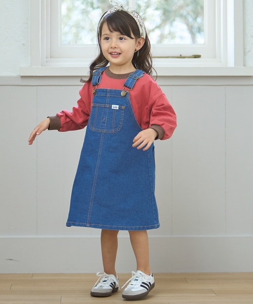 petit main ジャンパースカート 「Lee」サロペットスカート キッズ