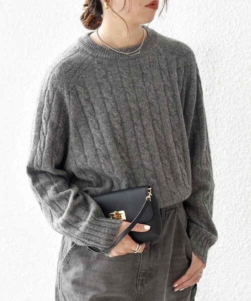 「SHIPS any」 長袖ニット ONE SIZE ベージュ レディース_画像6