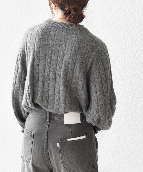 「SHIPS any」 長袖ニット ONE SIZE ベージュ レディース_画像7