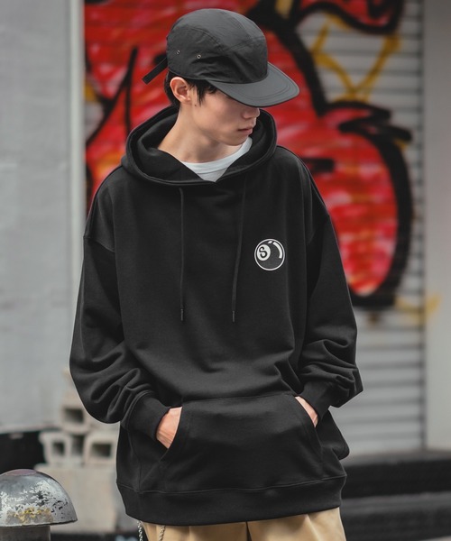 「SIDEWAY STANCE」 プルオーバーパーカー LARGE ブラック系その他7 メンズ_画像2