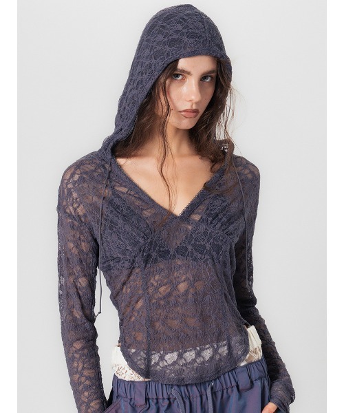 新品新作 エルチェレ☆LACE HOODIE NS TOP/ELCHELEアメリ ELCHELE（エルチェレ） LACE HOODIE TOP レディース : ZOZOTOWN Yahoo