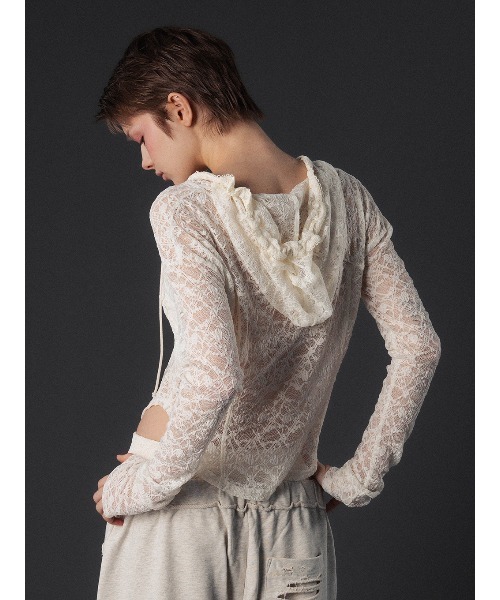 ELCHELE（エルチェレ） LACE HOODIE TOP レディース : ZOZOTOWN Yahoo
