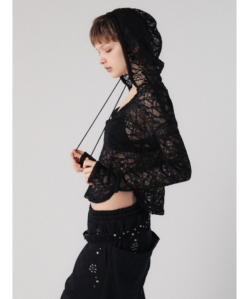 ELCHELE（エルチェレ） LACE HOODIE TOP レディース : ZOZOTOWN Yahoo