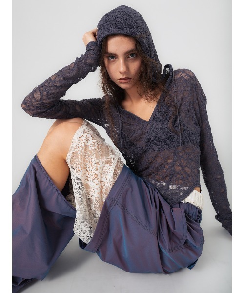 ELCHELE（エルチェレ） LACE HOODIE TOP レディース : ZOZOTOWN Yahoo