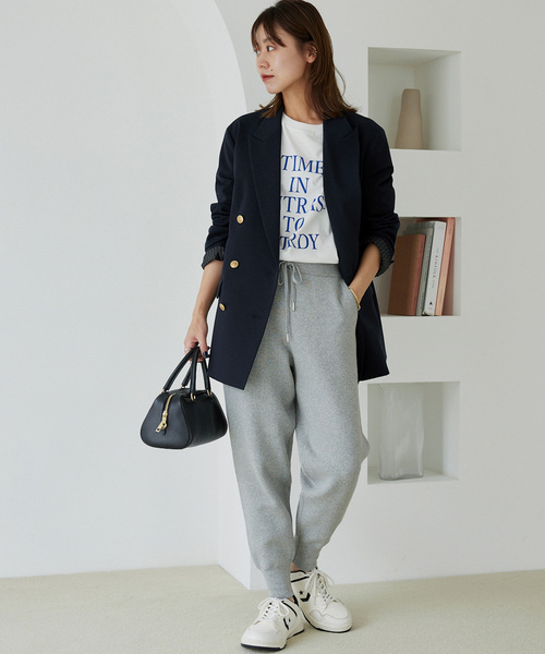 「JOURNAL STANDARD relume」 テーラードジャケット 36 ネイビー レディースの画像