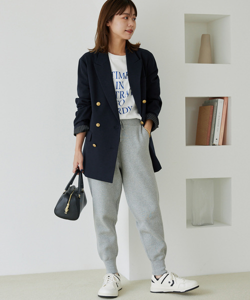 「JOURNAL STANDARD relume」 テーラードジャケット 36 ネイビー レディースの画像