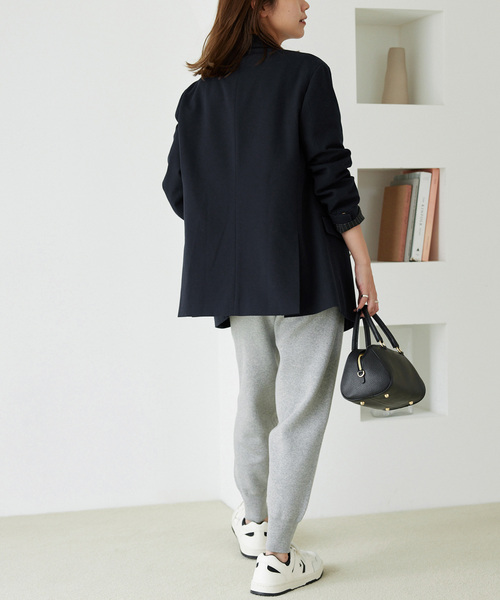 「JOURNAL STANDARD relume」 テーラードジャケット 36 ネイビー レディースの画像