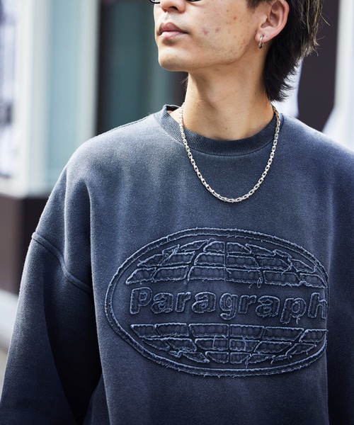 「Paragraph」 スウェットカットソー フリー ブラック メンズの画像
