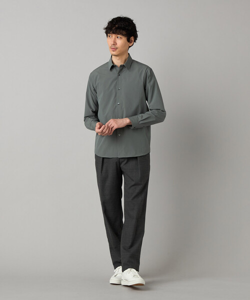 COMME CA MEN（コムサメン） スラックス スラブグレンチェック 1タック