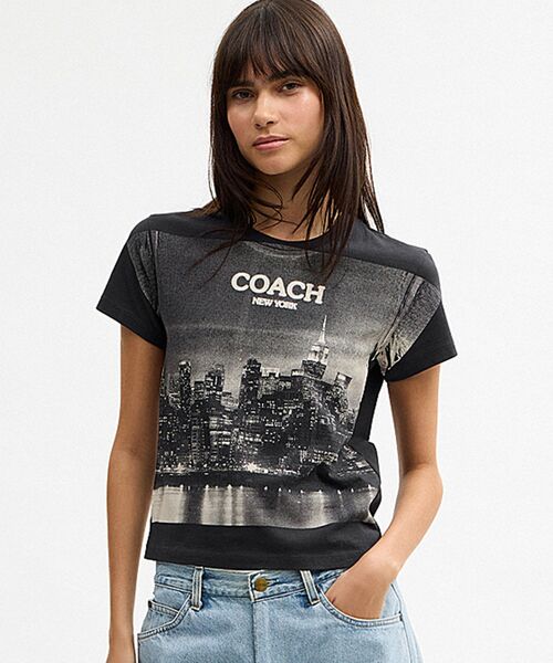コーチ 半袖Tシャツ レディース美品  - コーチ 半袖Tシャツ レディース SIZE M COACH – Rehello by BOOKOFF