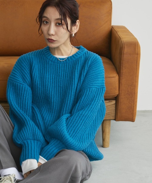「Auntie Rosa Holiday」 長袖ニット FREE ライトピンク レディース_画像5