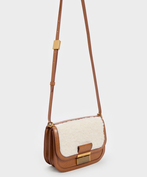 「CHARLES & KEITH」 ショルダーバッグ S ブラウン レディース_画像3