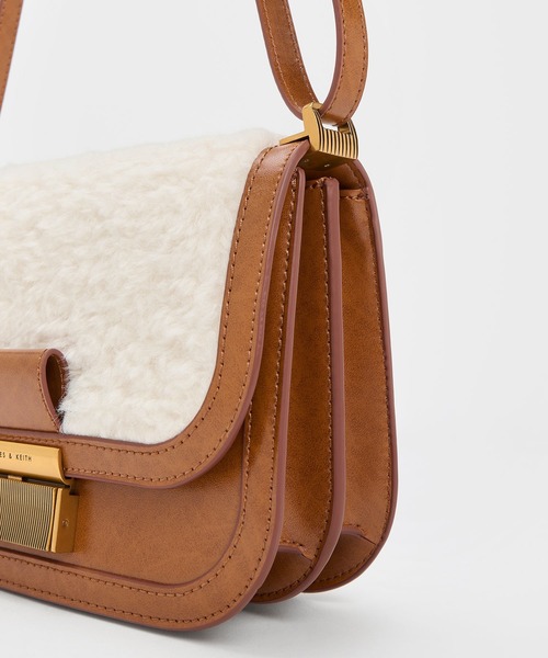 「CHARLES & KEITH」 ショルダーバッグ S ブラウン レディース_画像4