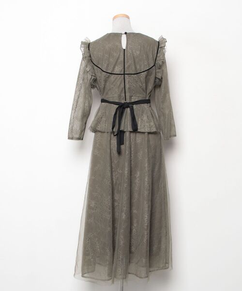 「Leja」 7分袖ワンピース MEDIUM グリーン レディースの画像