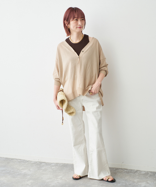 タンクトップ ノースリーブ カップ付きT/Cアメスリタンク レディースの画像