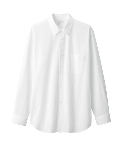 「MUJI Labo」 長袖シャツ L ブルー メンズ_画像7