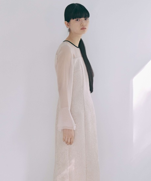 「kaene」 長袖ワンピース 36 ブラック レディース_画像6