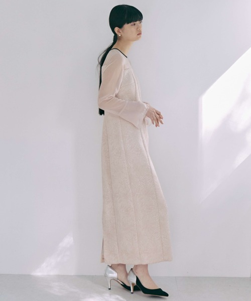 「kaene」 長袖ワンピース 36 ブラック レディース_画像7
