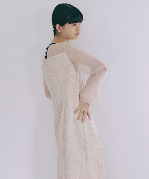 「kaene」 長袖ワンピース 36 ブラック レディース_画像8