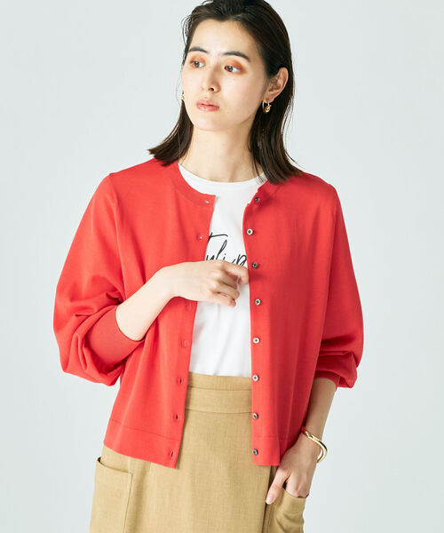 「NOLLEY'S」 ニットカーディガン 36 ブルー レディース_画像8