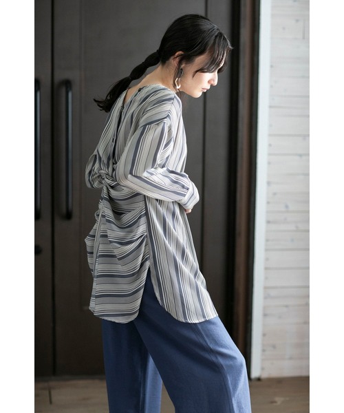 「OSMOSIS」 長袖ブラウス ONE SIZE ブラック レディース_画像4
