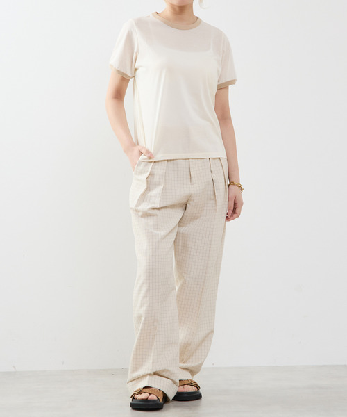 tシャツ 「A_ /エース」シアーリンガーTシャツ レディースの画像
