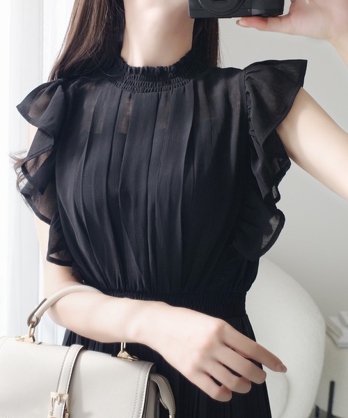 「mily bilet」 ノースリーブワンピース MEDIUM ブルー レディース_画像7