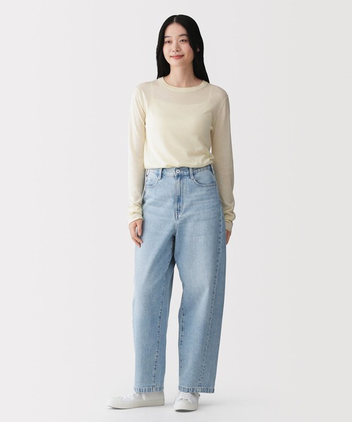 無印良品（MUJI） デニムパンツ S ネイビー レディース : ZOZOTOWN