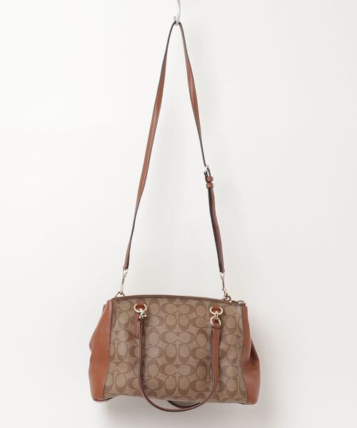 COACH コーチ　シグネチャー2wayショルダーバッグ　ベージュ系 COACH（コーチ） シグネチャー柄 2WAYバッグ - ベージュ レディース