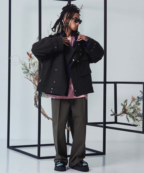 「MAISON SPECIAL」 スラックス 1 カーキ メンズ_画像7