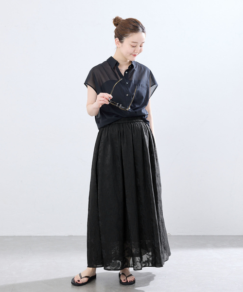 IENA（イエナ） ロング スカート シアージャガードボリュームスカート